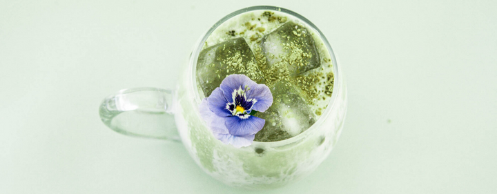 Iced Matcha Green Tea Latte - Vegan + Keto