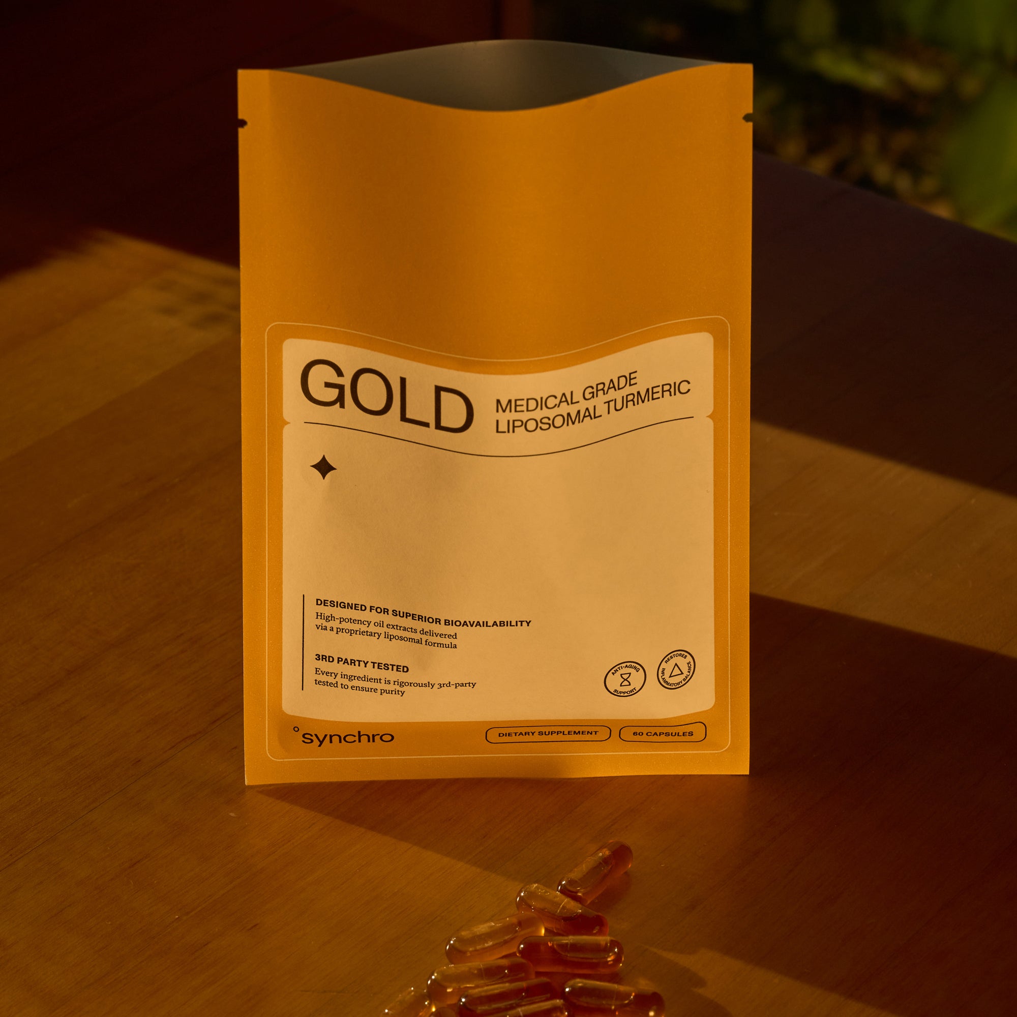 Gold | Medical Grade Liposomal Turmeric (Biodegradable Refill Pouch)