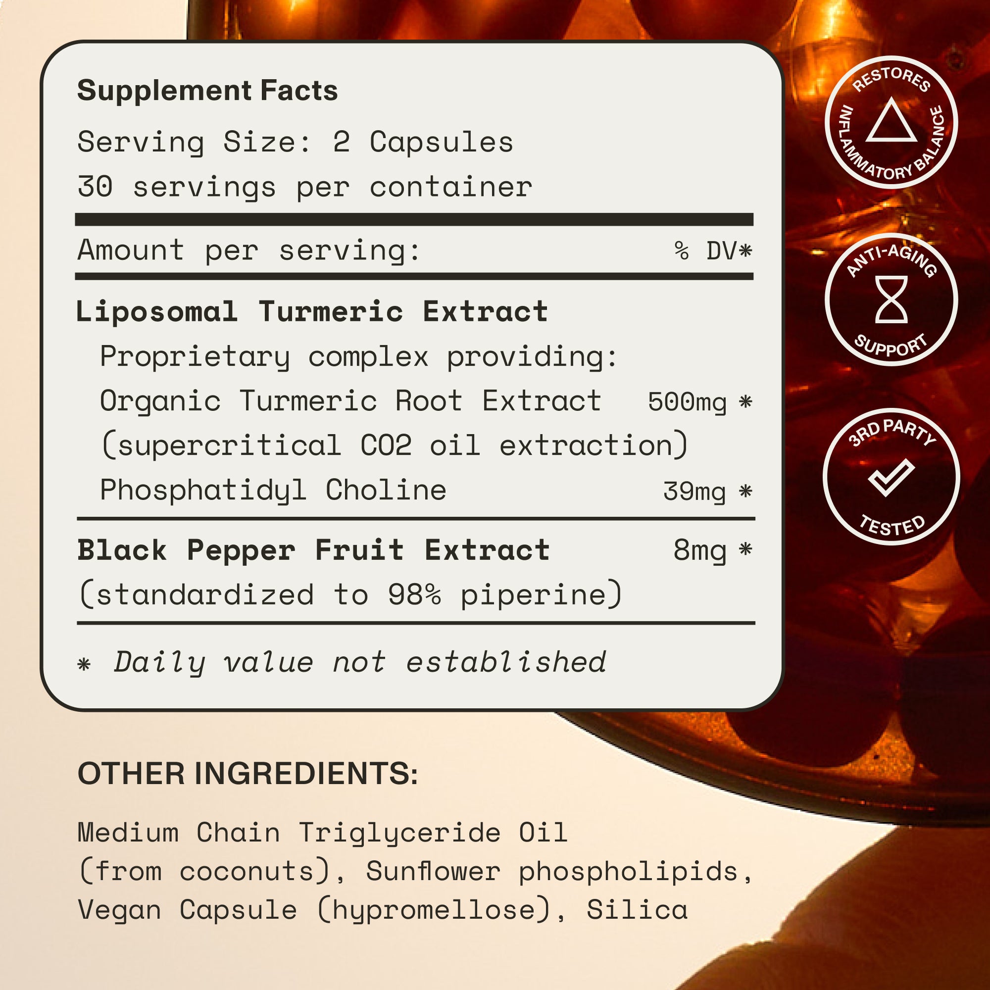 Gold | Medical Grade Liposomal Turmeric | Capsules